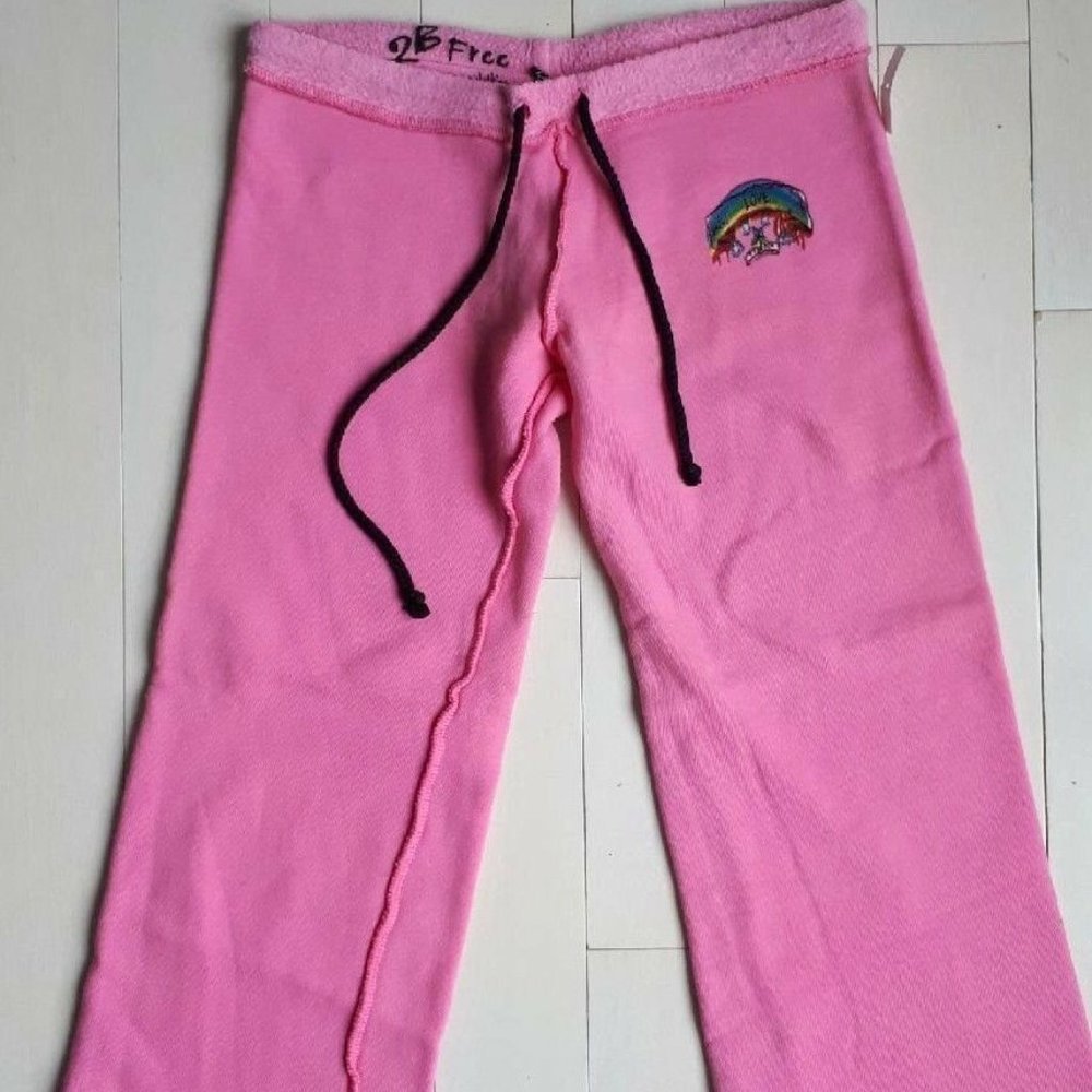 2 BE FREE  Soft Girls Floral Print Sweat Pants